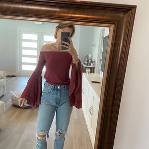 Bell sleeve top